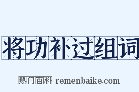 将功补过组词是什么意思的图片